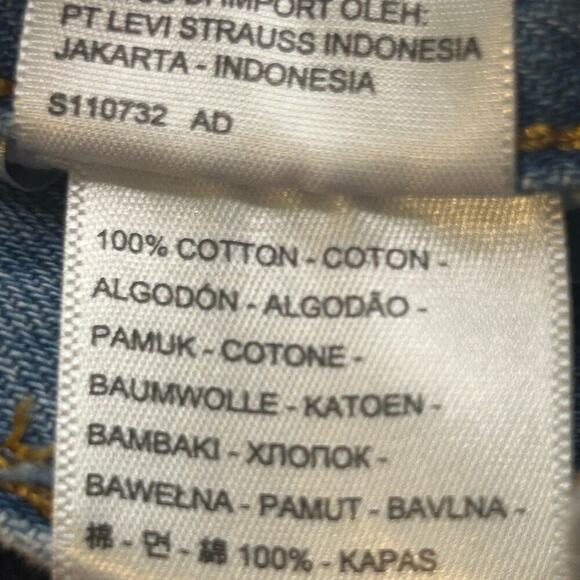 Women's Levi's button fly 2 1/2 inseam 501 mid rise jean shorts size 25 - Picture 4 of 5